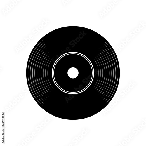 vinyl record  a classic black vinyl record with 