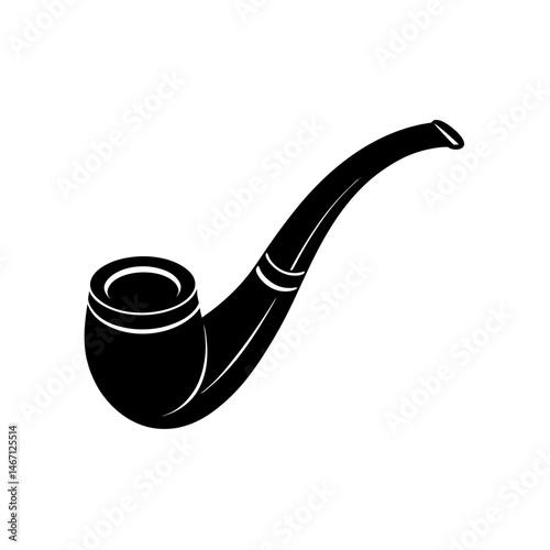 wooden pipe  a smooth  dark wood tobacco 