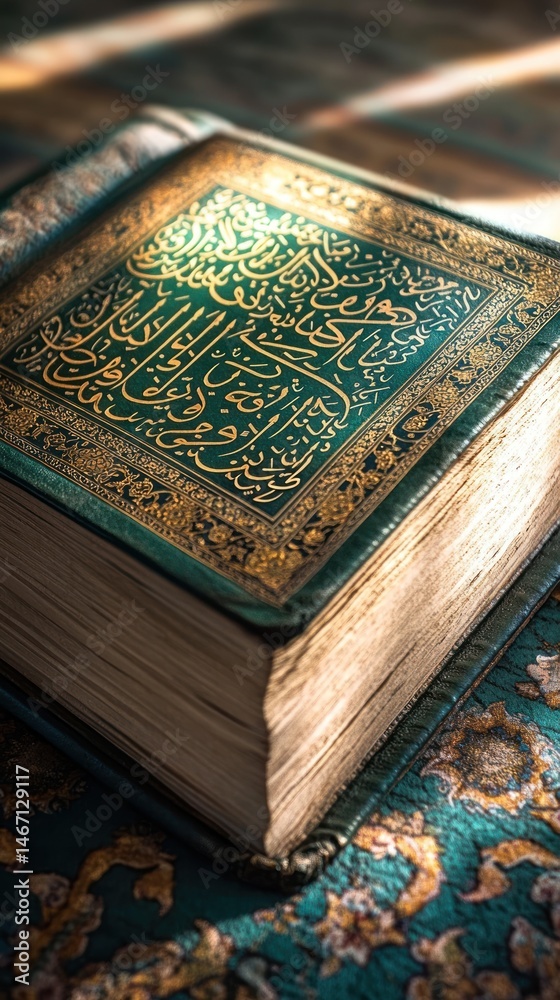 Fototapeta premium Ancient religious book, ornate covers