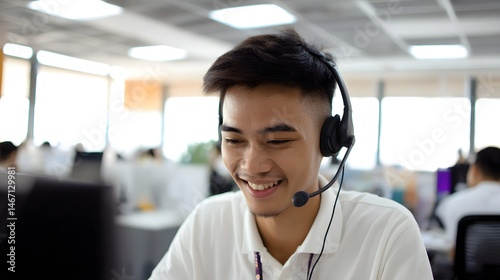 Indonesian Man Providing Excellent Customer Service and Support in Southeast Asia for Business Expansion and Growth Focusing on Indonesia and Malaysia Opportunities Today