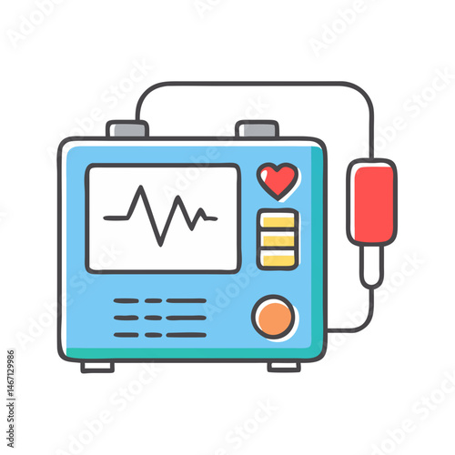 Heart monitor medical device cardiology equipment healthcare vital signs ekg machine heartbeat pulse rate
