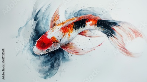 Vibrant Koi in Watercolor