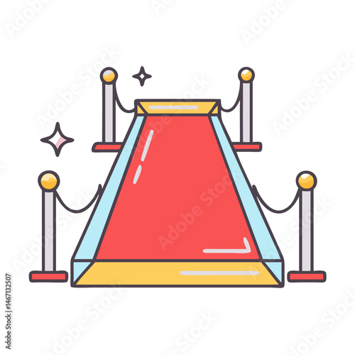 Red carpet event entrance with velvet rope and stanchions for celebrity and vip arrivals party