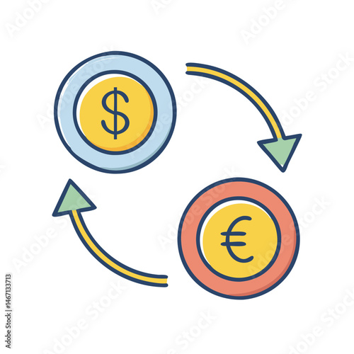 Decrease in value coin dollar down arrow financial loss investment recession economy market crash