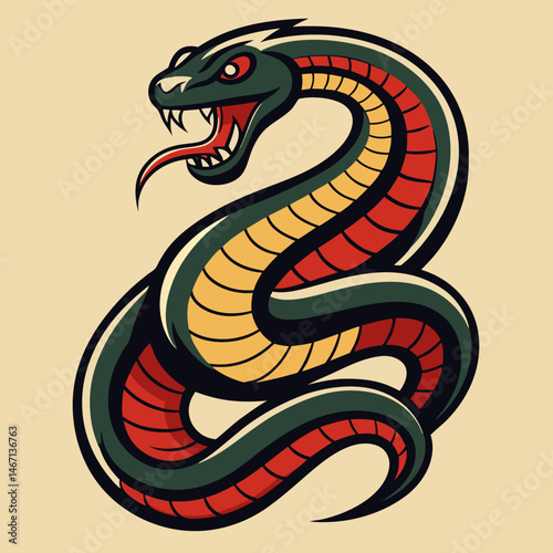 vector illustration of a snake