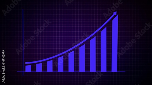 statistics bars columns growth, arrow up, Finance, Bar graph going up, Profit concept Finance, Business Infographic Infographics Bar Graph Motion animated footage, Statistics bars columns growth