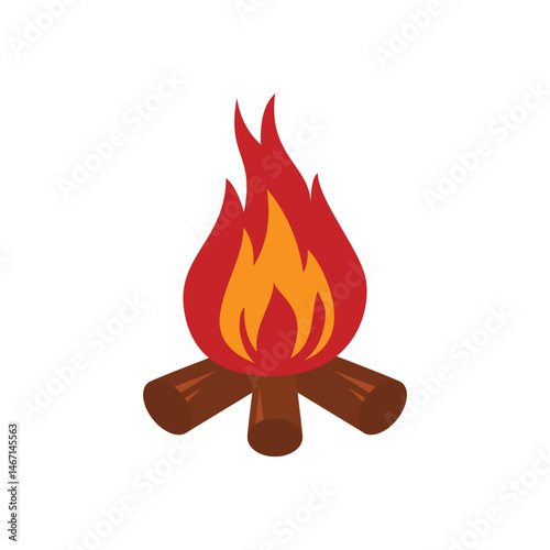 Burning campfire icon.