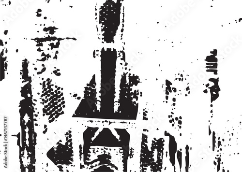 Abstract black and white of distressed textures.