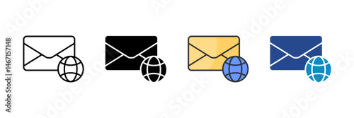 Email Security Icon Set Multiple Style Collection
