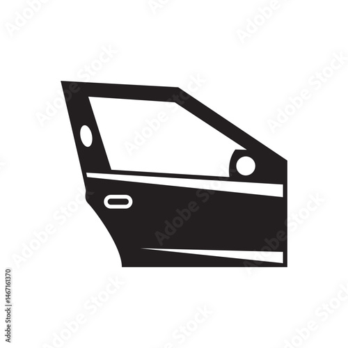 Clean automobile body silhouette vector illustration