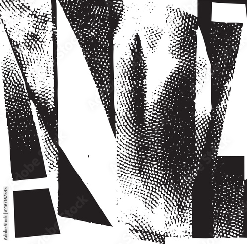 Geometric shapes overlap and intersect creating a dynamic abstract composition.