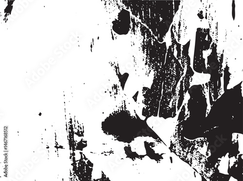 Abstract black and white textures create a dynamic chaotic composition.