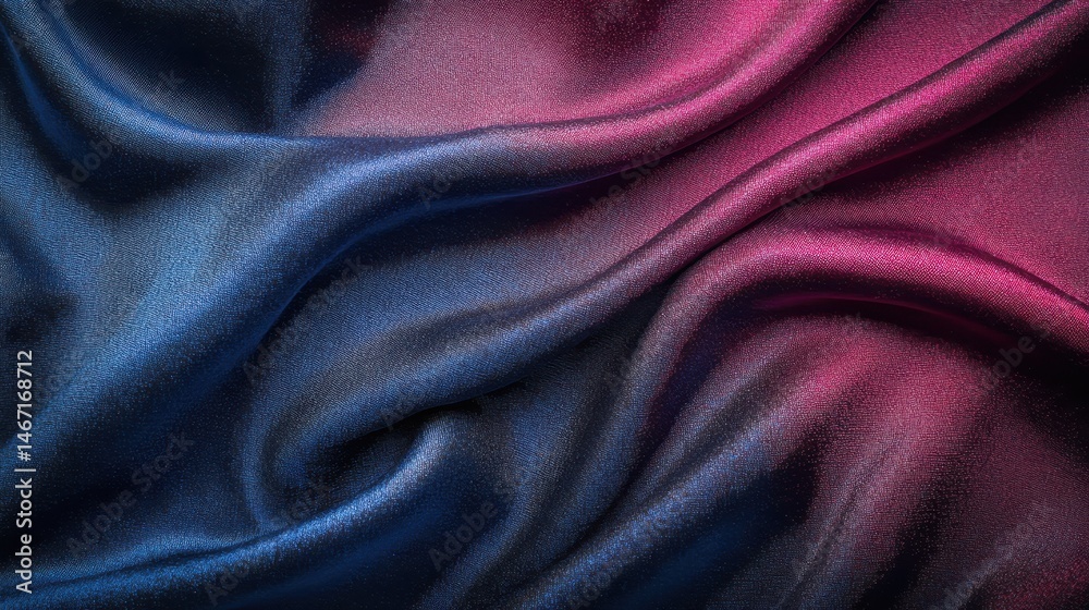 Obraz premium Elegant cherry-blue silk ombre