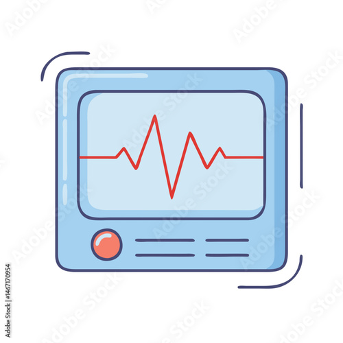Heart rate monitor ekg machine medical equipment vital signs patient care cardiology device screen