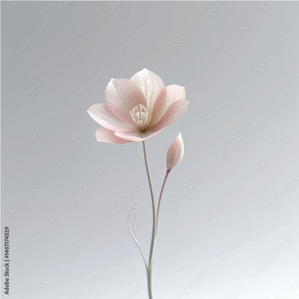 Fototapeta premium Beautiful pink carnation and rose flowers bloom with delicate petals in a floral spring nature