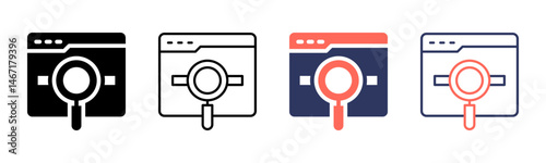 Search Engine icon sheet multiple style collection
