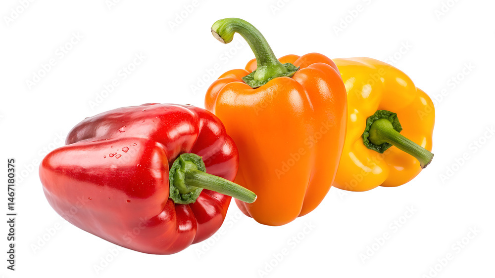 Bell pepper isolated on transparent background Bell pepper isolated on transparent background