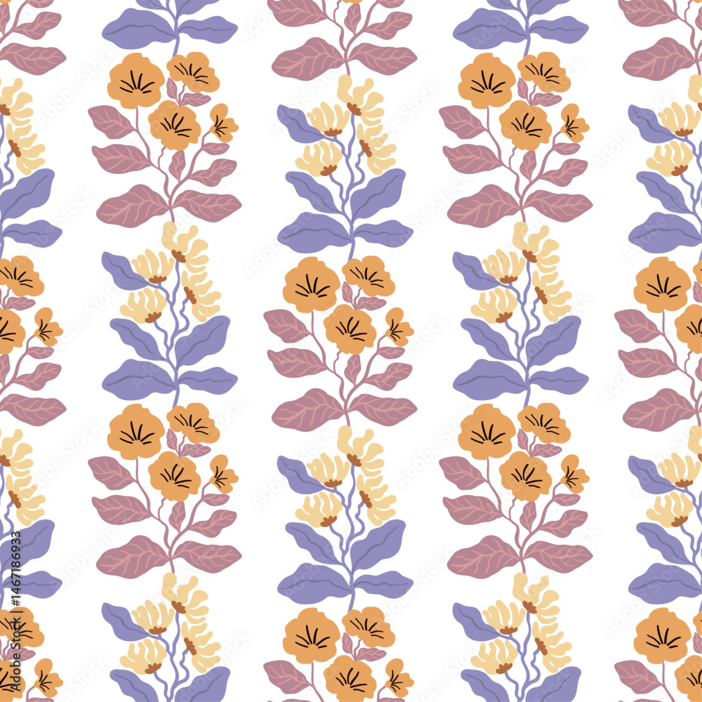 custom made wallpaper toronto digitalSeamless floral pattern with delicate hand-drawn modern flowers. Vintage pastel color palette. Ideal for fabric, wallpaper, stationery, and surface design.
