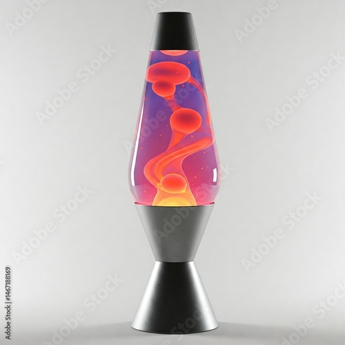 A lava lamp isolated on white background