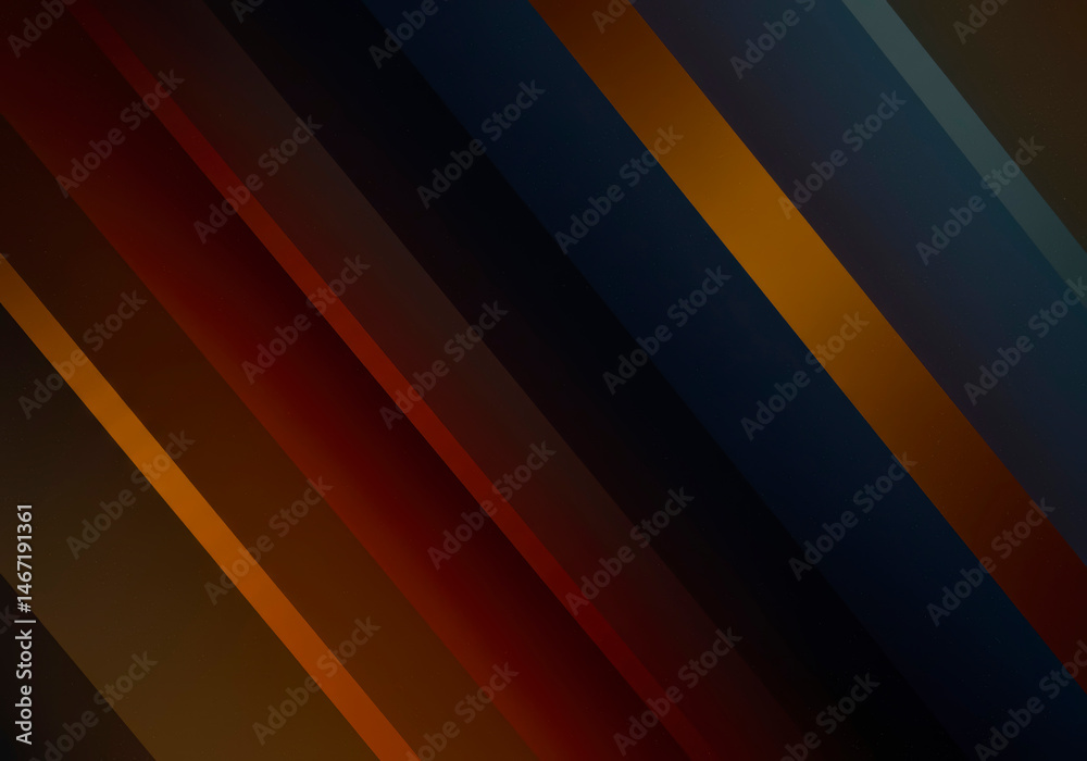 Fototapeta premium Abstract Diagonal Stripes Background Texture Rich Dark Brown Orange and Blue Hues