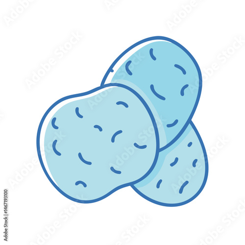 Discover fresh potatoes vector icon illustration for healthy eating and cooking recipes ideas