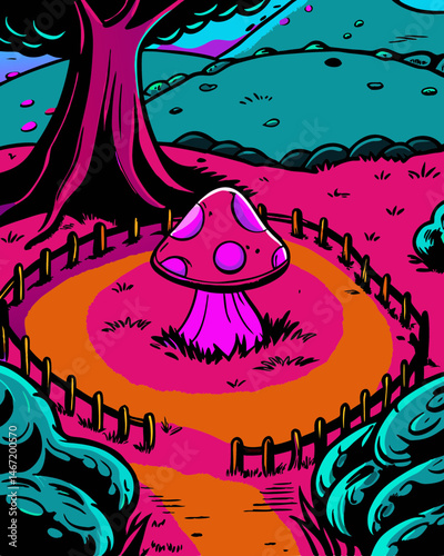 vector illustration of mushroom