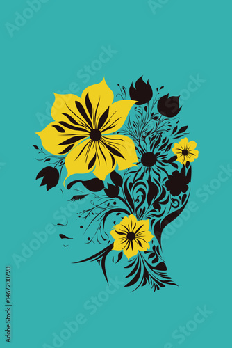 Woman, Freedom, Growth, Flower, Tree, World, Vector, Artwork