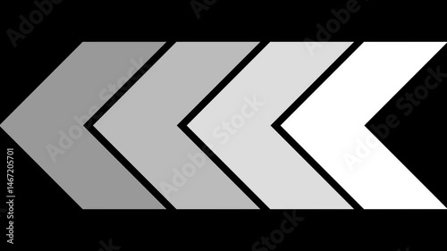 Animated arrows for the overlay video layer. Abstract colorful arrow loading animation background. Direction arrow animation. Directional Bold Arrows Going Direction 