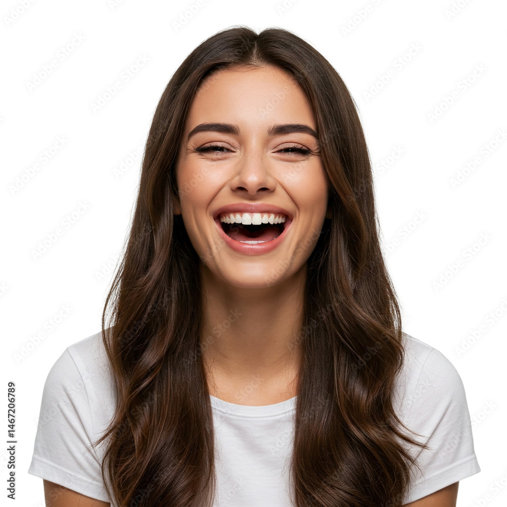 Smiling woman isolated on transparent or white background, png Smiling woman isolated on transparent or white background, png