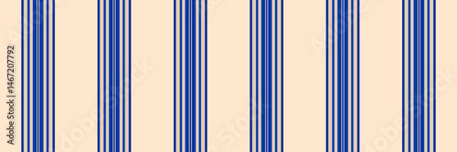 Tustomizable fabric texture pattern, simplicity background textile seamless. Eividing vector stripe vertical lines in blue and light colors.