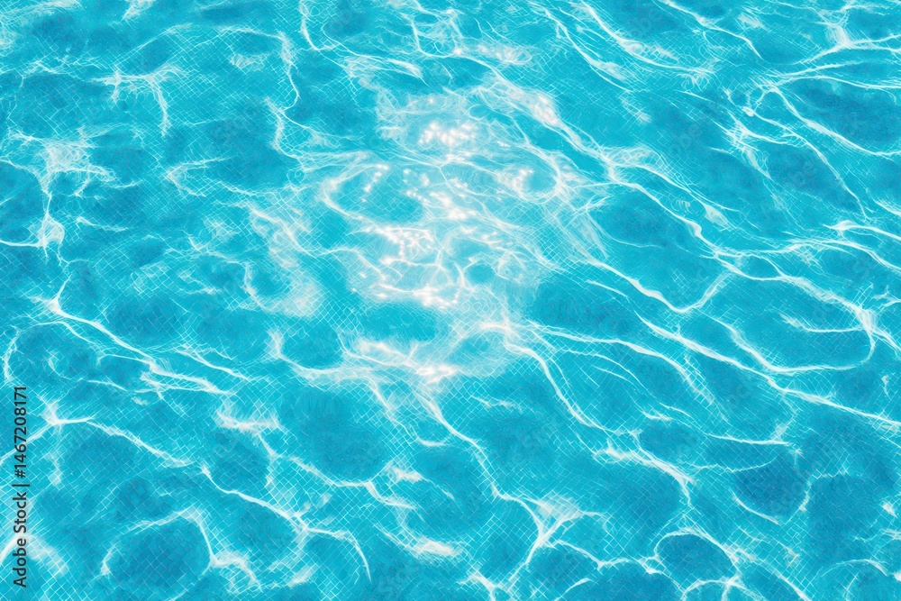 Obraz premium Abstract Pool Water Surface and Background with Sun Light Reflection