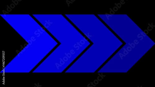 Animated arrows for the overlay video layer. Abstract colorful arrow loading animation background. Direction arrow animation. Directional Bold Arrows Going Direction 