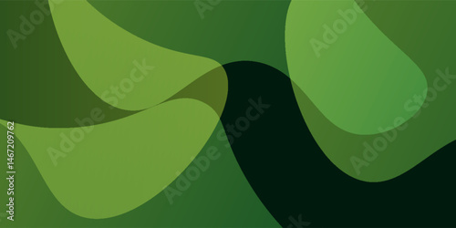 Abstract green color background. Dynamic shapes composition. Eps10 vector;