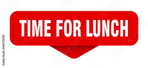 time for lunch sticker. time for lunch sign on transparent background
