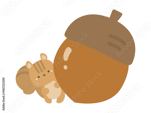リスとどんぐり
