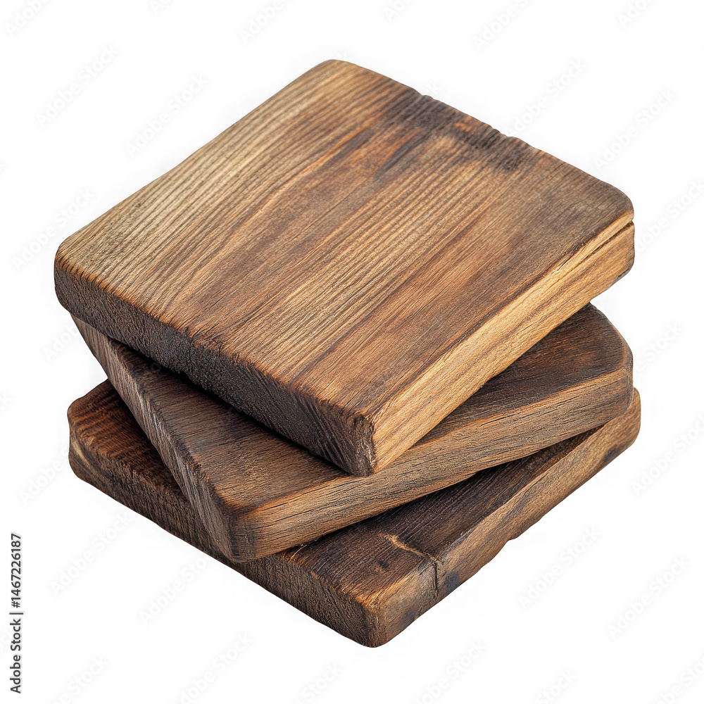Stack of Rustic Wooden Coasters Brown Wood Grain Texture isolated on white png transparent background Stack of Rustic Wooden Coasters Brown Wood Grain Texture isolated on white png transparent background