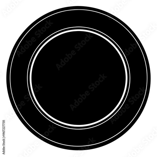 plate vector icon on white background 