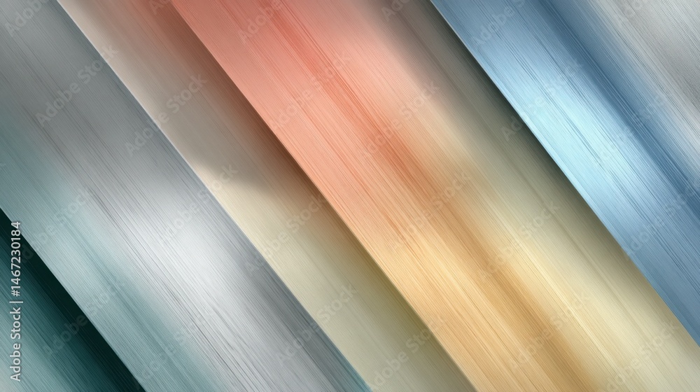 Fototapeta premium Color Stripes in Motion: A dynamic abstract composition of diagonal stripes in various colors, creating a sense of movement, depth, and visual interest.