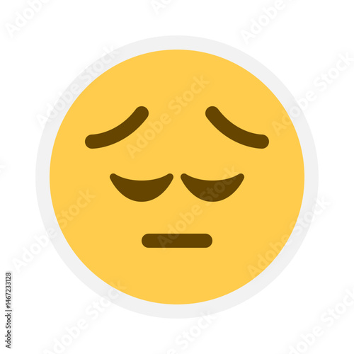 **Pensive Face - Emoji Sticker**