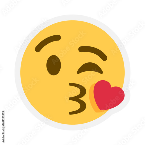 **Face Blowing a Kiss - Emoji Sticker**