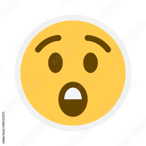 **Astonished Face - Emoji Sticker**