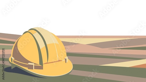 Ensuring industrial safety helmets meet ppe standards on construction sites photo