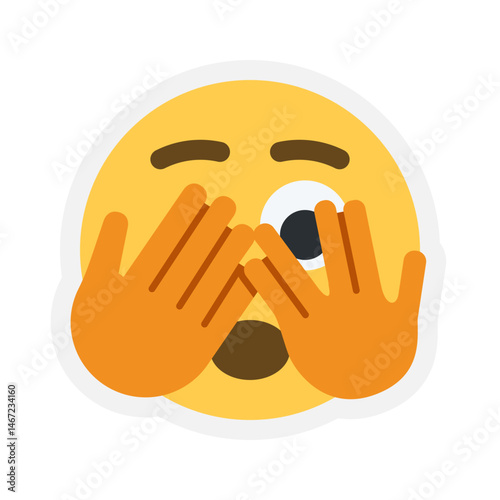 Face with Peeking Eye - Emoji Sticker