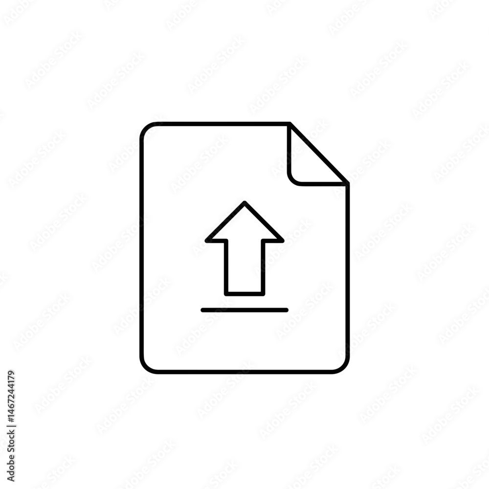 Upload document icon black and white for sending files Upload document icon black and white for sending files