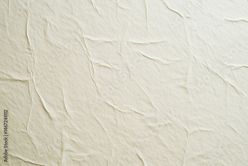 Creased, pale yellow paper texture.  Background showing creased surface.  Possible use for design elements