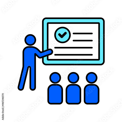 Icon a compliance training, isolated against a clean background.