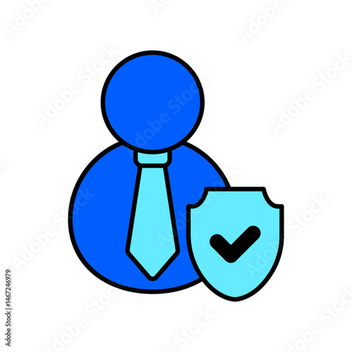 Icon a compliance officer, isolated against a clean background.