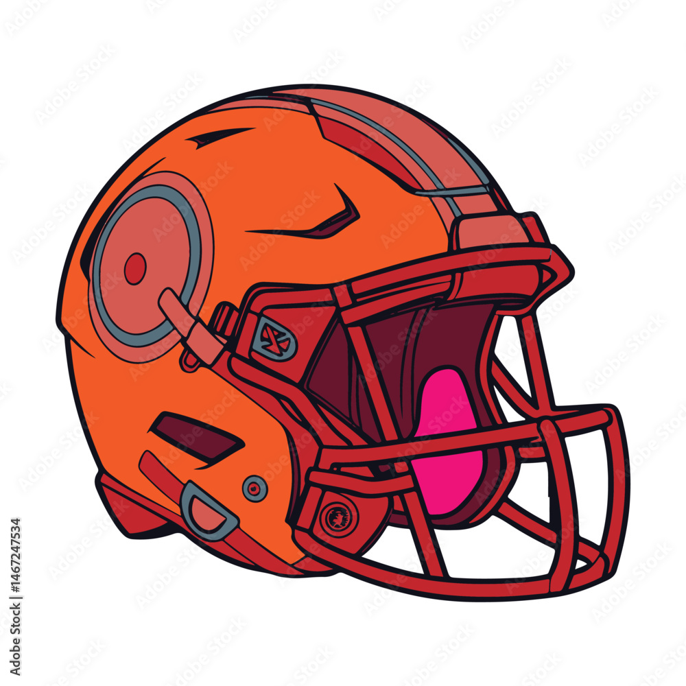 Fototapeta premium modern helmet illustration isolated on