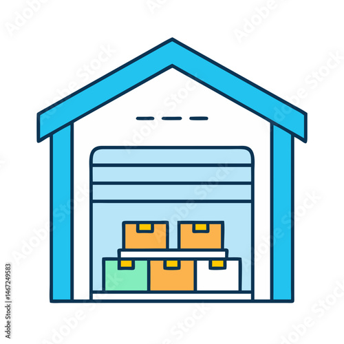 Find storage solutions: warehouse with boxes, storage facility, self storage and moving supplies