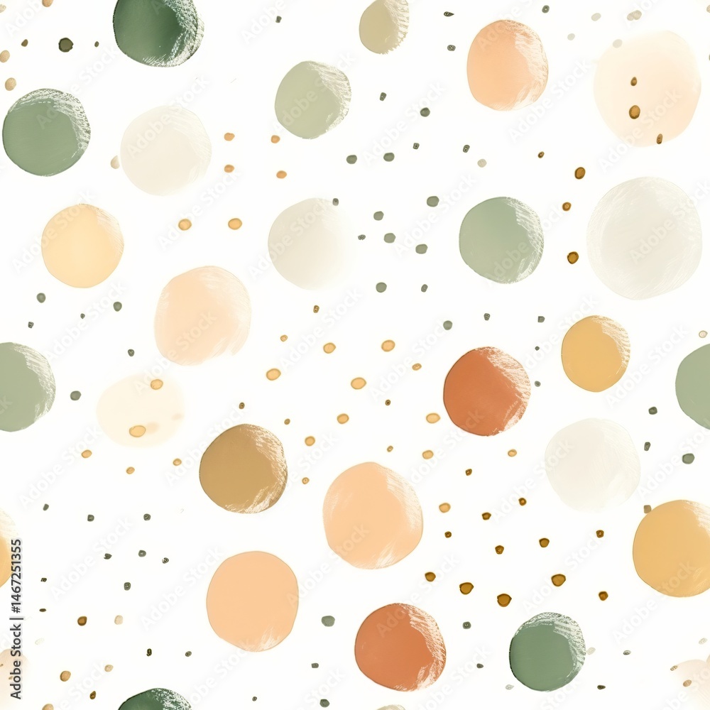 Pastel polka dot seamless pattern with watercolor circles and golden specks. Decorative background for wrapping paper, textile, and scrapbooking. Modern abstract design. Pastel polka dot seamless pattern with watercolor circles and golden specks. Decorative background for wrapping paper, textile, and scrapbooking. Modern abstract design.